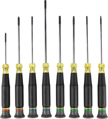 85617 Mini Precision Screwdriver Set, Slotted, Phillips, TORX, Cushion-Grip Hand