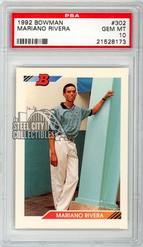 Mariano Rivera 1992 Bowman Rookie #302 PSA 10