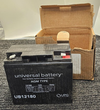 UPG UB12180/F2 AGM Type Sealed Lead Acid Scooter Battery 12V 18Ah Black