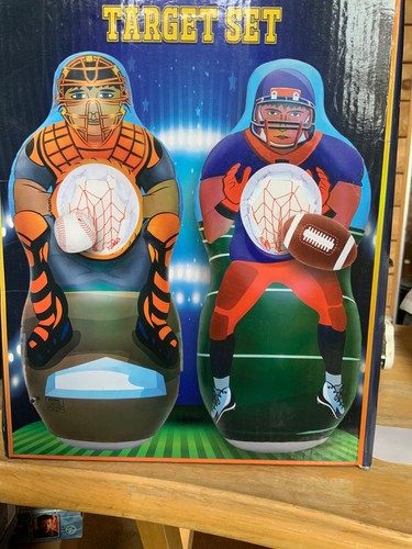 NUOVO Gonfiabile 5 Piedi Alto Doppio Lato Calcio e Baseball Toss Bersaglio - Foto 2 di 10