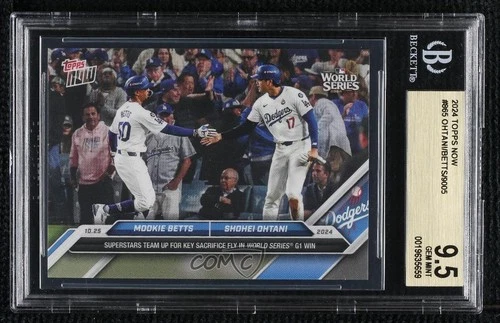 2024 Topps Now World Series /9005 Shohei Ohtani Mookie Betts BGS 9.5 GEM MINT