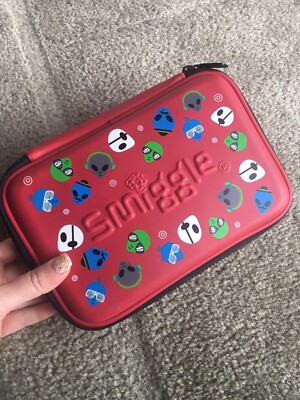 SMIGGLE PENCIL CASE red funky alien RRP$34 good condition stationery kids school