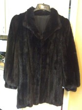 Black Mink Jacket Ladies Size 10 Medium