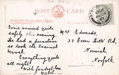FAMILIENGESCHICHTE - GENEALOGIE - POSTKARTE - EDWARDS - NORWICH GREEN HILLS ROAD
