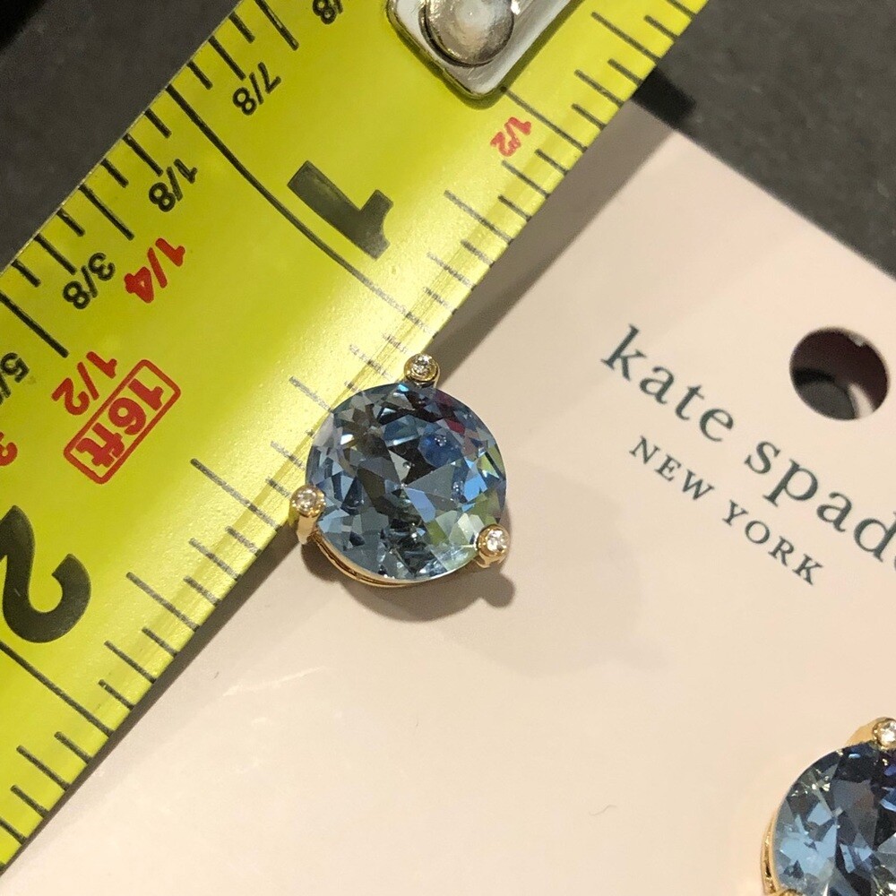 KATE SPADE Light Blue Rise and Shine' Blue and Gold Earrings