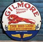 VINTAGE 1952 DATED ROAR WITH GILMORE RED LION GAS OIL SIGN