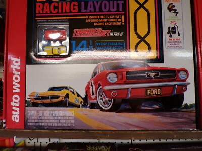 Auto World Double 8 Racing Layout HO Slot Cars NIB