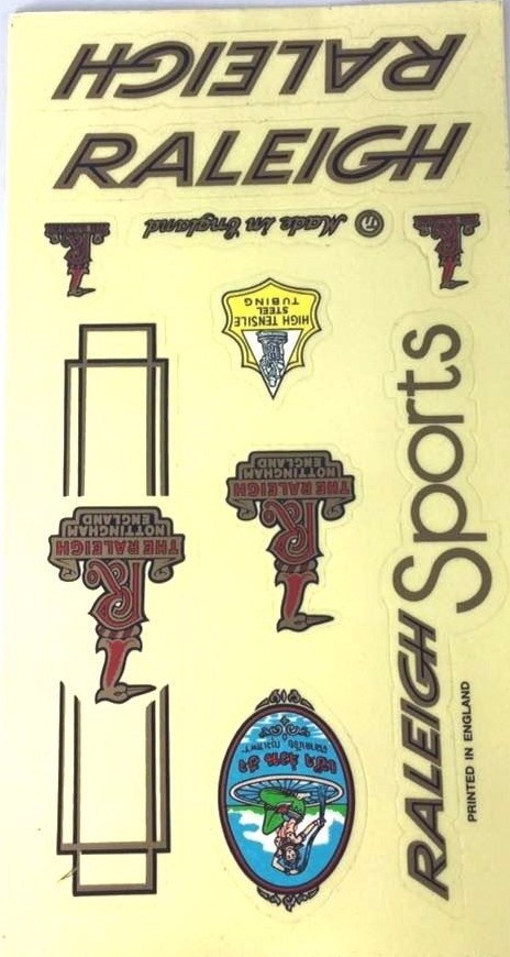 RALEIGH Decal Bicycle Bike Sticker Vintage Sport ENGLAND Logo