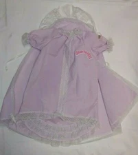 Vtg Coleco Cabbage Patch Kids Lilac/Pink Color With Lace 2 Pc. Long Dress W/Robe