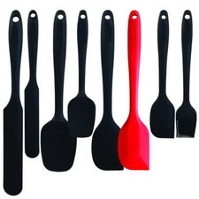 8 PCS Food Grade Silicon Spatulas Kitchen Heat Resistant Rubber Baking Spatulas