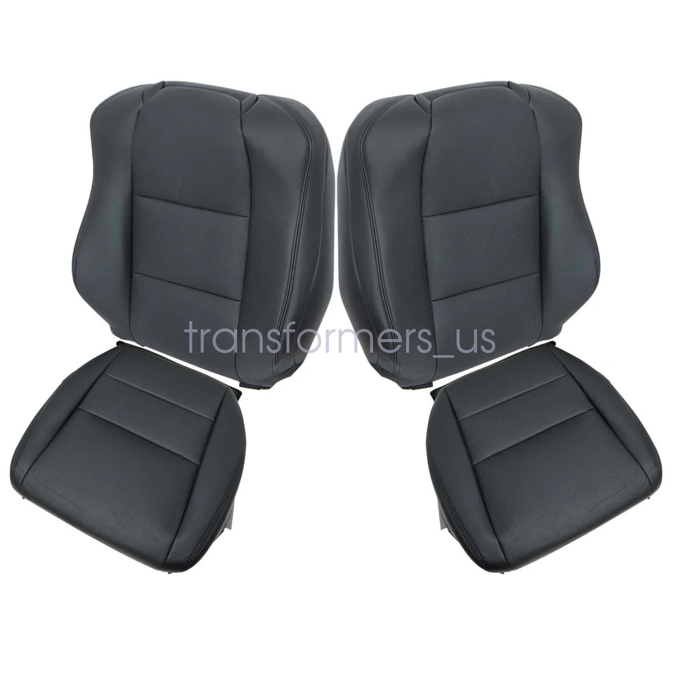 Cubierta de asiento de cuero inferior/parte superior para conductor/pasajero para Acura TL 2004-2008 negra Foto 2 de 4