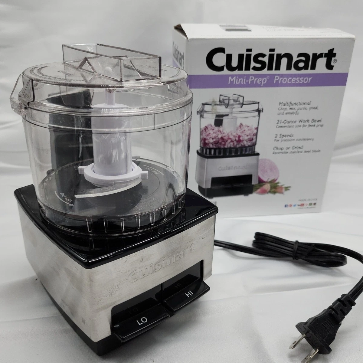 Cuisinart mini prep 21 ounce stainless steel black food processor hotsell