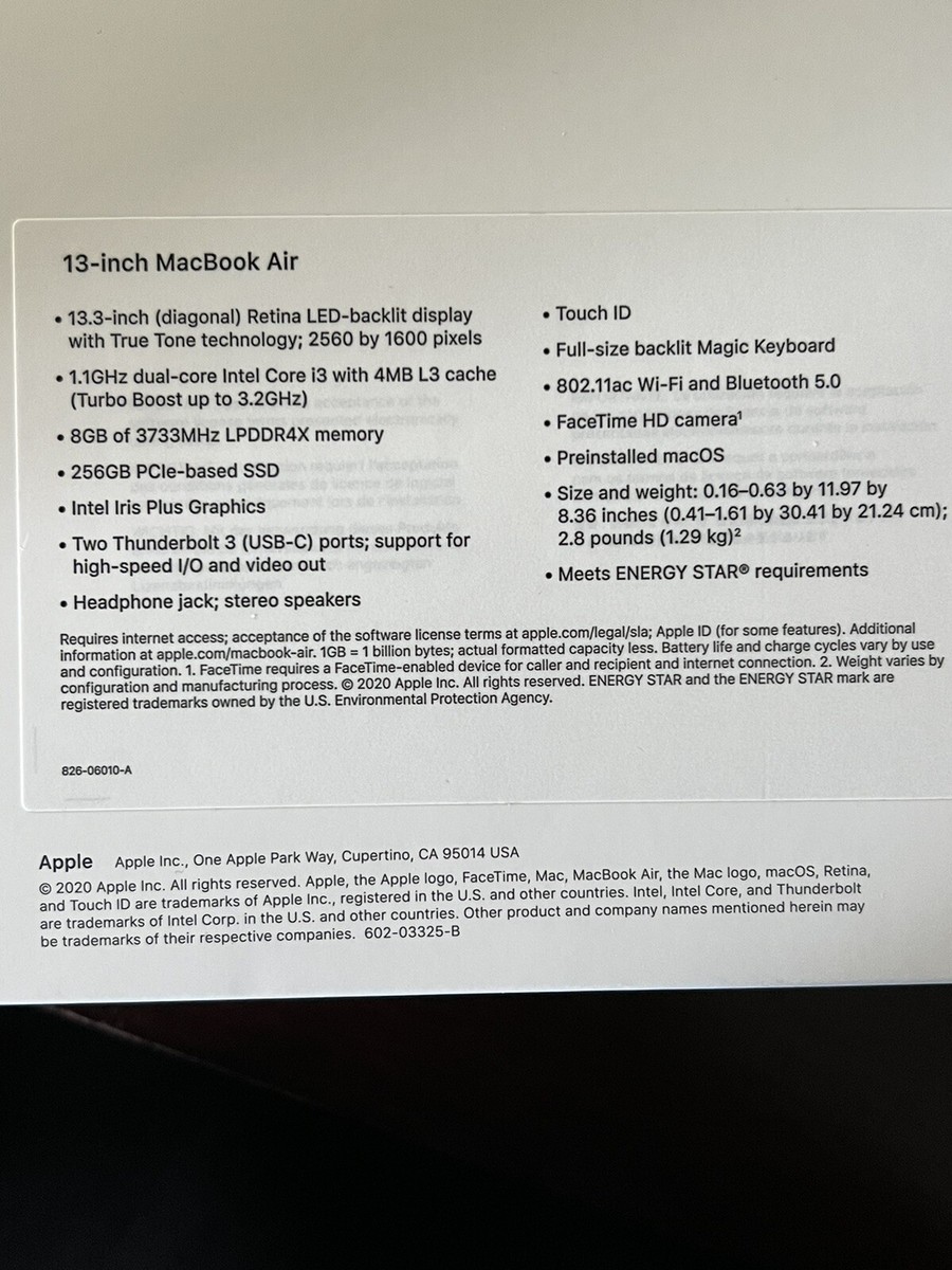 Apple MacBook Air 13in (256GB SSD, M1, 8GB) Laptop - Space Apple MacBook Air 13in (256GB SSD, M1, 8GB) Laptop - Space