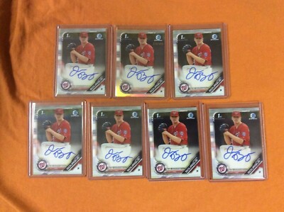 JAMES BOURQUE AUTO 1st 2019 Bowman Chrome REFRACTOR #/499  Base RC MINT Lot of 7