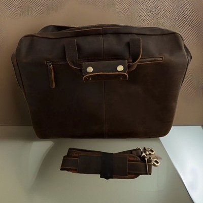 Leather Classic Briefcase Extra Large XL    Saddleback  Brown   Laptop/Weekender