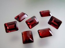1,2, or 5 Gem quality natural Mozambique Garnet emerald cut loose gemstone 6x8mm