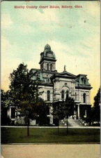 1910. SIDNEY, OH. COURT HOUSE. POSTCARD QQ7