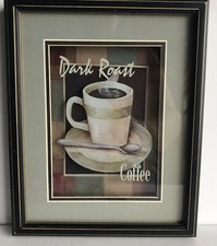 Framed 3D Print Picture Coffee/Java Cup Wall Decor 10"x7"