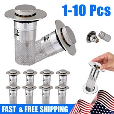 1-10 X Floor Drain Filter Stopper Hair Catcher Stainless Steel PopUp Sink Drain