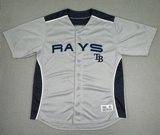 Tampa Bay Rays Jersey Mens XL Gray MLB Baseball Dynasty