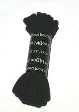 Round Cord Shoe Laces Black 140 cm Bootlaces Kickers Trainers Shoelaces