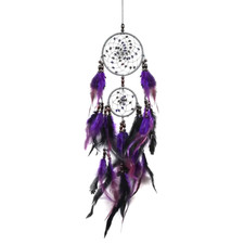 Dream Catcher, Purple Feather  Beads
