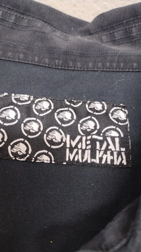 Metal Mulisha Shirt Men's Size XL Black Embroidered Long Sleeve Script Spell Out - Image 3 of 4