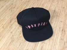 Vtg Spitfire Old English Mens Baseball Cap Hat Black Snapback NOS