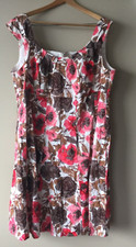 LONDON TIMES Floral Women's Dress Plus Size 22 Pink Brown Wedding