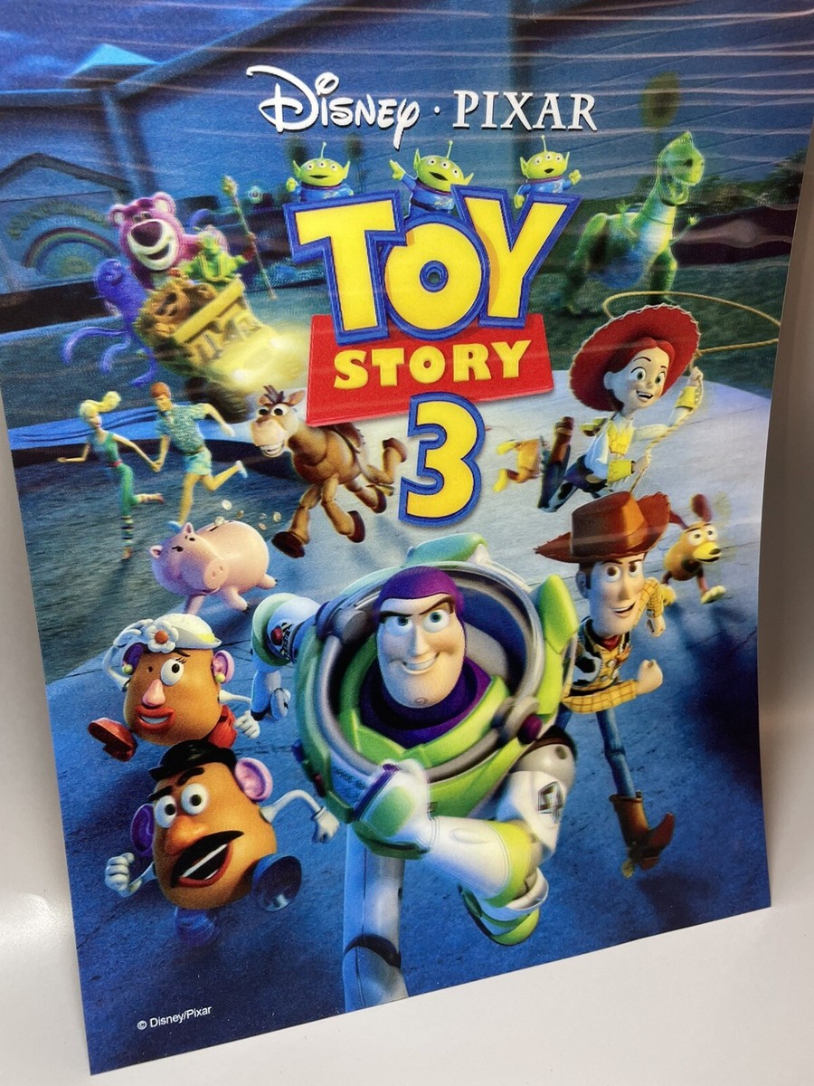 Disney Pixar Toy Story 3 3D Lithograph Poster Approx 11