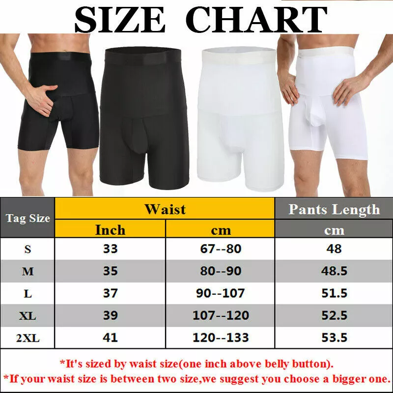 Men's Tummy Control Shorts High Waist Compression Underwear Body Shaper  Brief UK