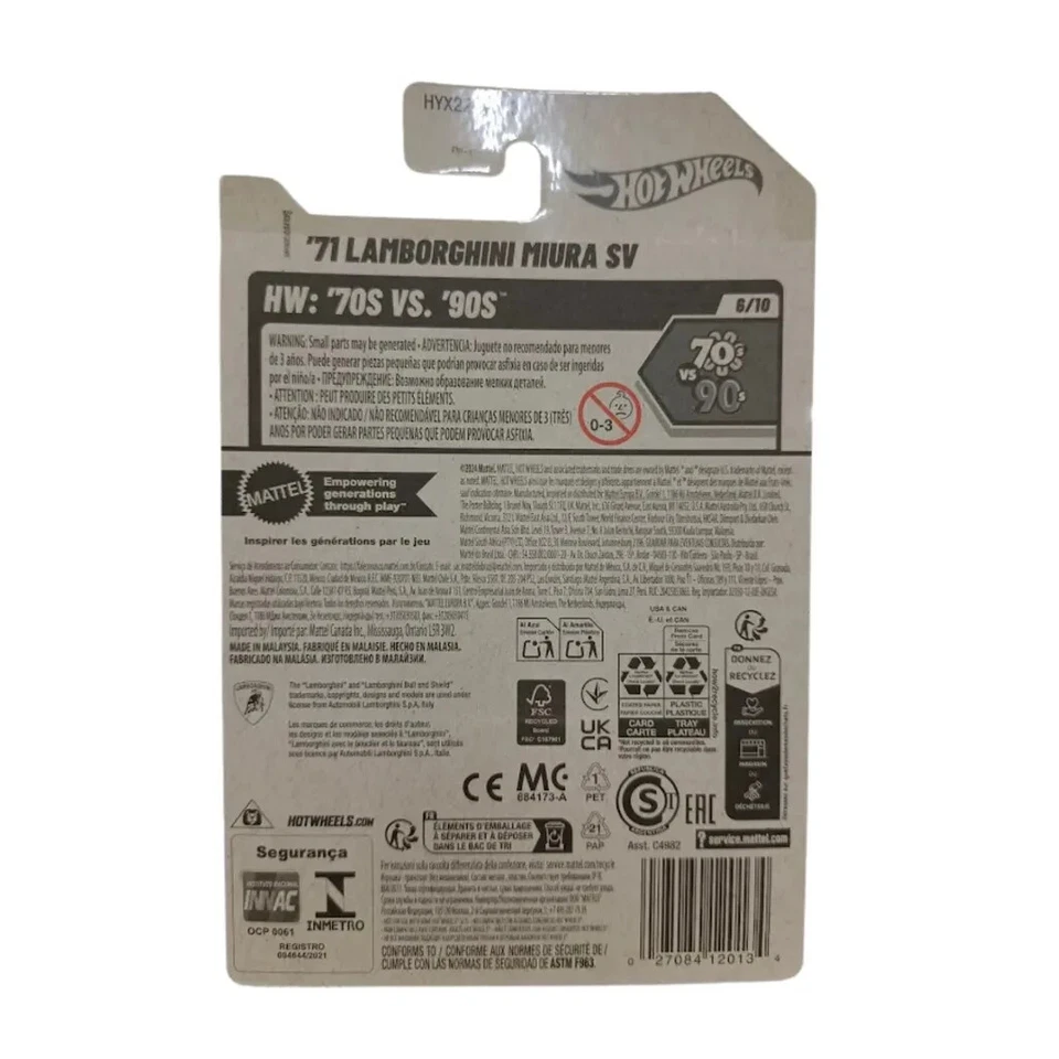 Nuevo Lamborghini Miura SV 2025 Hot Wheels '71 - 1:64 1/64 HW rojo años 70/90 versión Foto 3 de 4
