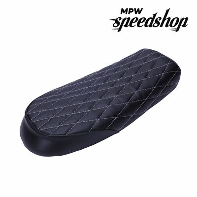 Universal Diamond Cafe Racer Vintage Scrambler Sitz Honda CB - schwarz