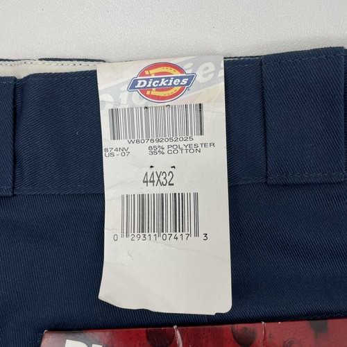 Vintage 1998 Dickies Navy Blue Twill Work Pants Mens 44X32 Made In USA - Picture 6 of 9