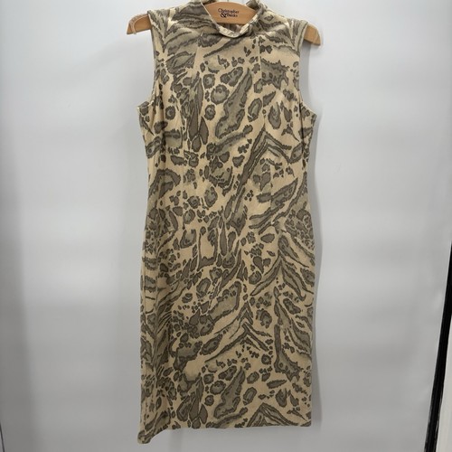 J. Mclaughlin Dress Womens Small Liz Suede Jaguar Sleeveless -Heavyweight #5B
