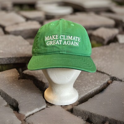Make Climate Great Again MCGA Organic Cotton Embroidered Hat New!