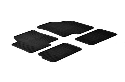 All Weather Custom Rubber Floor Mats fits a 2010-2013 Kia Soul - 4 Piece - Black