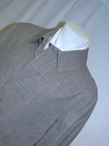 Isaia San Gennaro Light Wool Silk Linen Gray Melange Overcoat 46R NWT $2995 - Picture 4 of 14