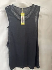 NEW Tangerine Active 2-in-1 Tank Top Women's M Black & Snake Soft Athletic Fit