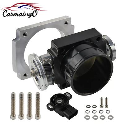 Billet Black 90mm Reverse Throttle Body with TPS Sensor for Toyota