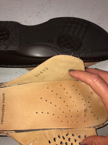 Scholl Bioprint Womens Size 38 Slip On slippers Sandals Gold - 第 7/7 張圖片