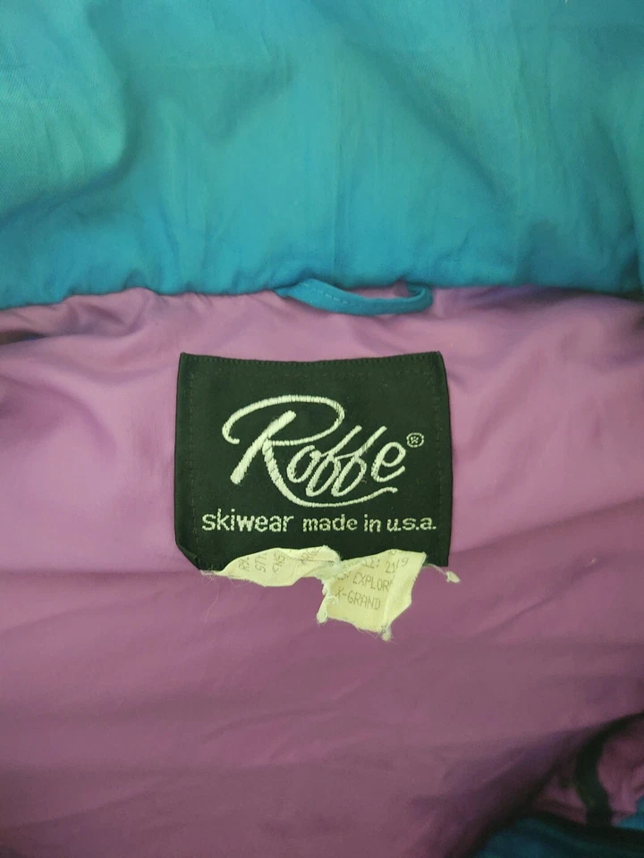 Jaqueta de esqui vintage masculina ROFFE Wildcat zíper completo inverno amarelo neve cinza tamanho GG - Imagem 4 de 4