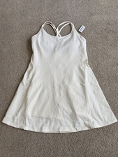 NWT old Navy Womens MEDIUM Ivory Powerchill Strappy Active Dress 