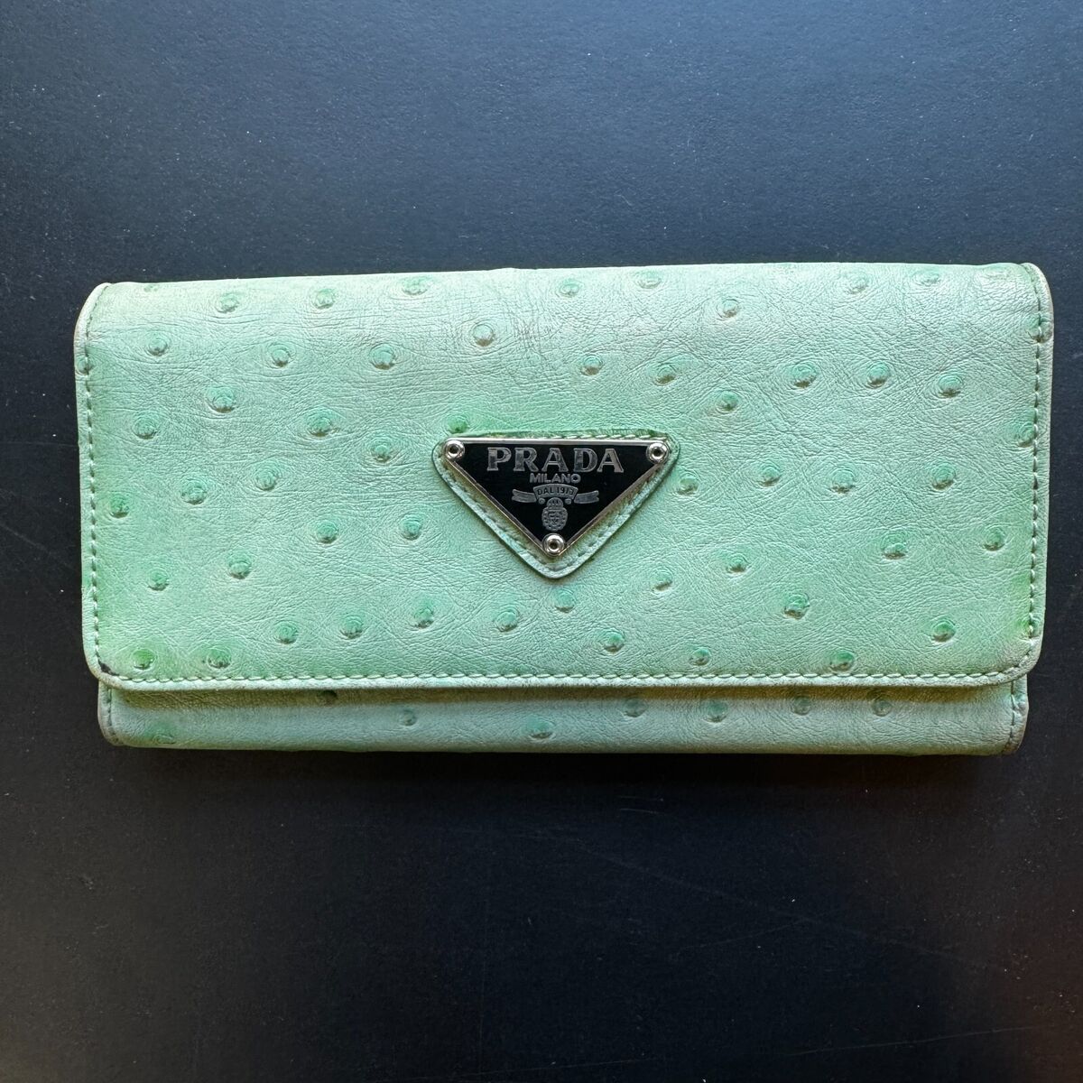Vtg Prada Milano Dal 1913 Green Ostrich Wallet | eBay Vtg Prada Milano Dal 1913 Green Ostrich Wallet | eBay