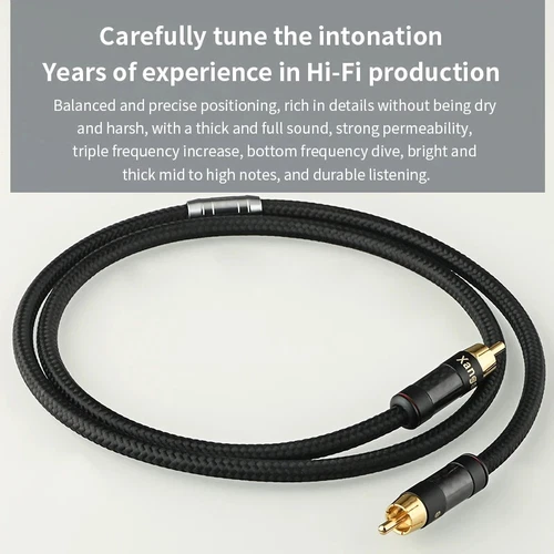 5N OCC Digital Koaxial Audio Kabel 75 Ω Subwoofer Ausgang SPDIF TV Endstufe - Bild 2 von 6