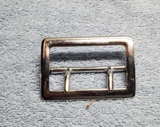 Dutyman 2-1/4"  Plain Belt Buckle Nickel  Plated Double notched