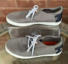 Sperry Top-Sider Bodie Boys Shoes Gray White Navy Boat Sneakers Size 5.5 Youth