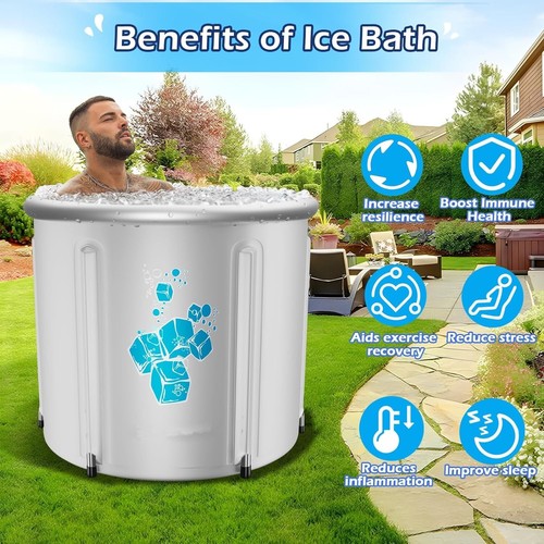 Ice Bath Tub for Athletes - Heavy Duty Cold Water Therapy Plunge Tub Pod 90Gal - Picture 2 of 6