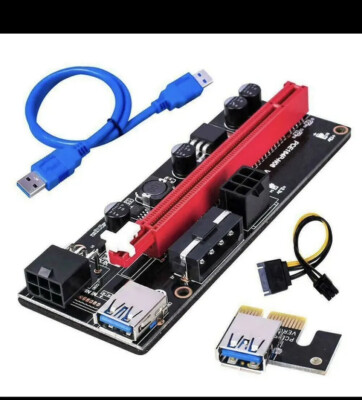 3PACK PCI-E Powered USB3.0 GPU Riser Extender Adapter Card Board Cable
