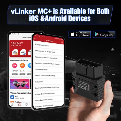 VLinker MC 4.0 Bluetooth Compatible con Android IOS OBDII Herramienta de Diagnóstico de Vehículos V2.2 - Imagen 7 de 11